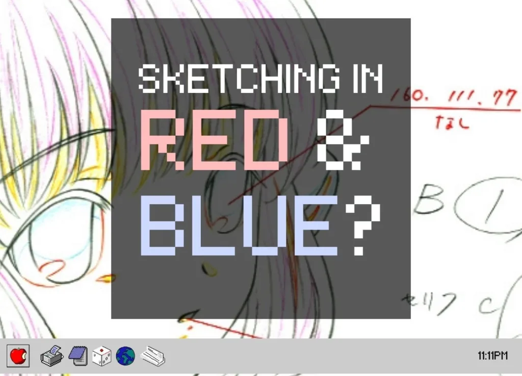 Why sketch in red & blue? 7 reasons - cover photo