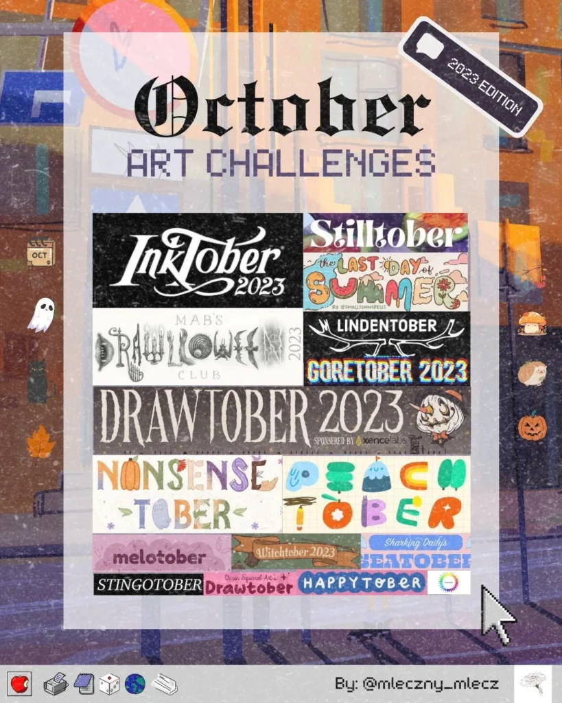 october art challenge 2023 list