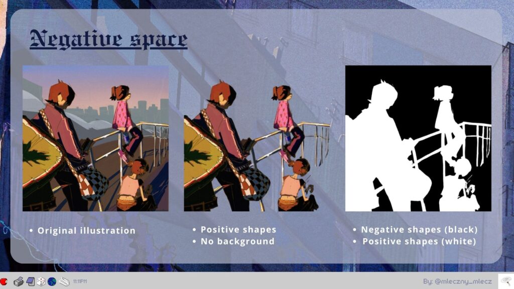 negative space. composition in art